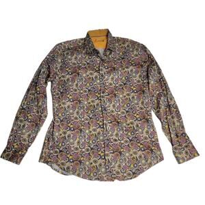 Envy Men’s Western Paisley Shirt XL Button Down Long Sleeve Cowboy Style